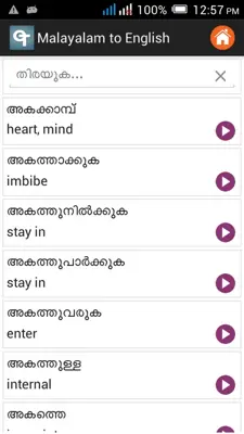 Malayalam Dictionary android App screenshot 6